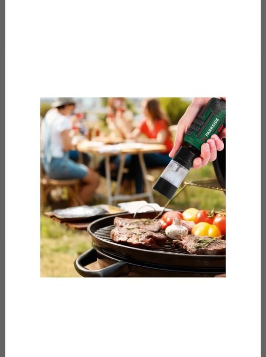 Aparafusadora + conjunto para churrasco 4V parkside