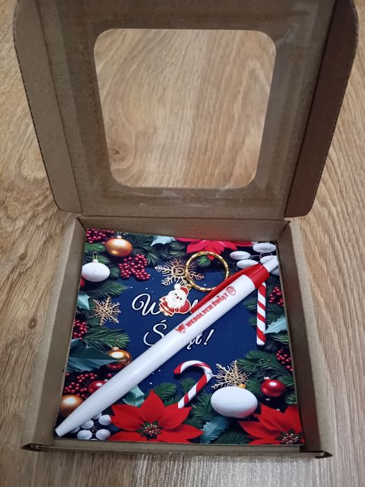 Świąteczny długopis i breloczek z Mikołajem Mikołaj,  nowe, nie używan