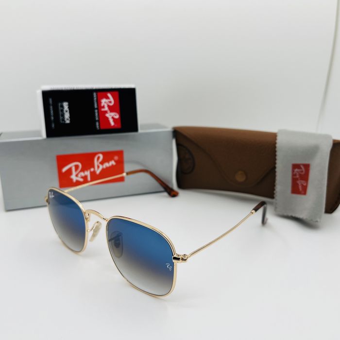 Солнцезащитные очки Ray Ban Frank 3857 Gold-mBlue Grade 51мм стекло