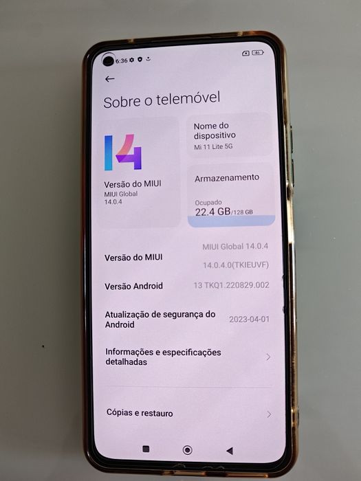 Telemóvel Xiaomi Mi 11 Lite 5G – 8GB/128GB – Verde-água