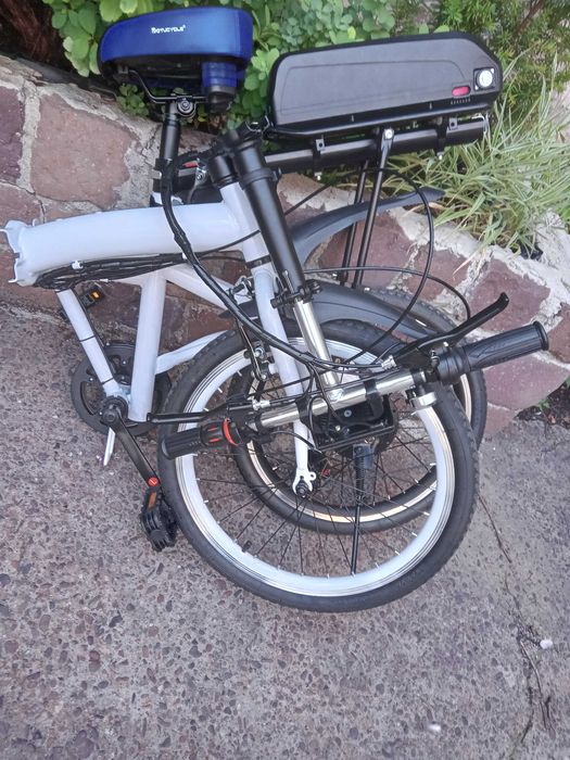 Rower elektryczny, składak biały 20 cali 17,4Ah/250w