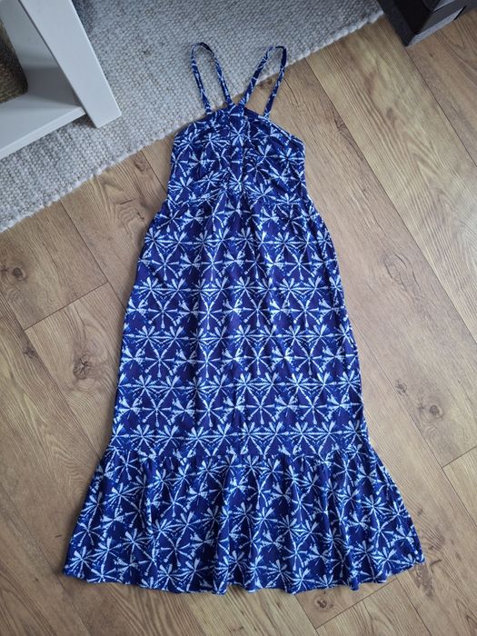 134cm, sukienka maxi z rayonu, długa letnia sukienka