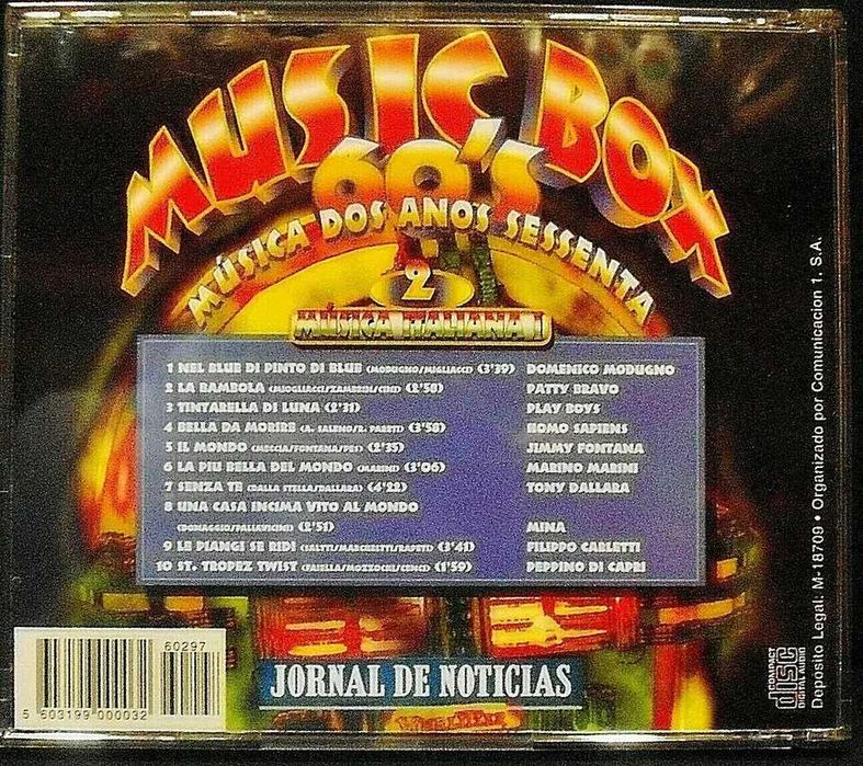 Music BOX - Italian music CD - 1997 - made in Portugal