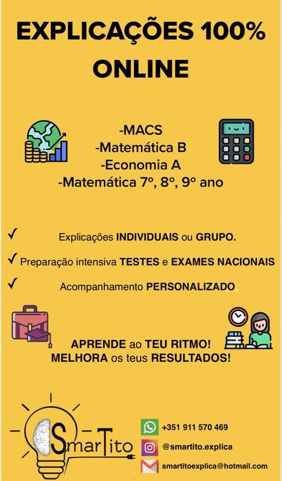 Explicações Macs, Economia A, Matematica