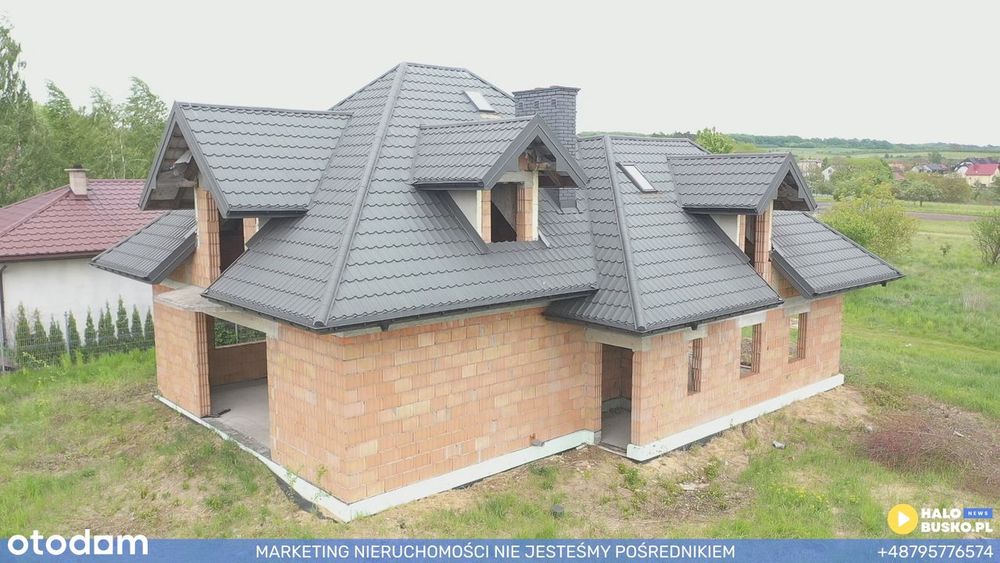 Nowoczesny dom do wykończenia na sprzedaż w Broninie koło Buska-Zdroju