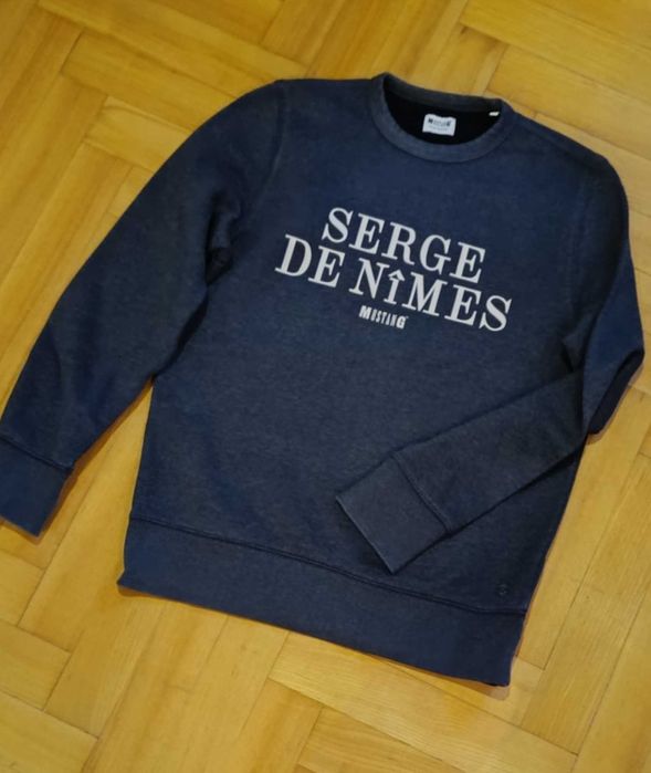 Bluza męska/młodzieżowa MUSTANG, roz. S, ciemnoszara, ciepła