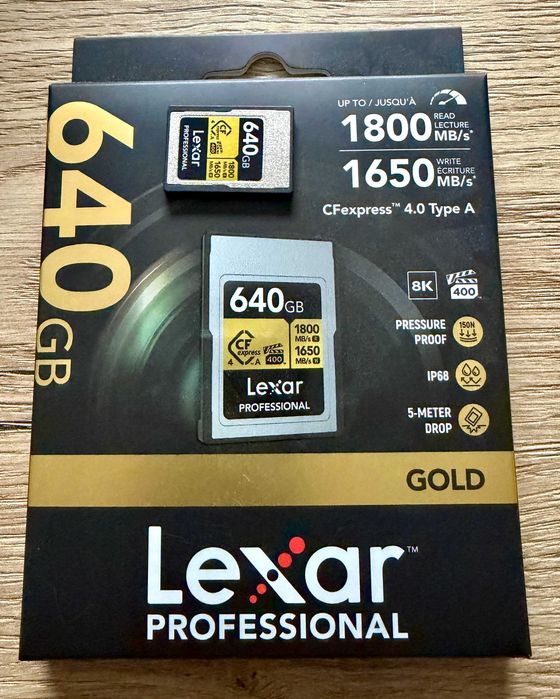 Karta pamięci Lexar CFexpress 4.0 Gold 640GB Type A (R1800/W1650)