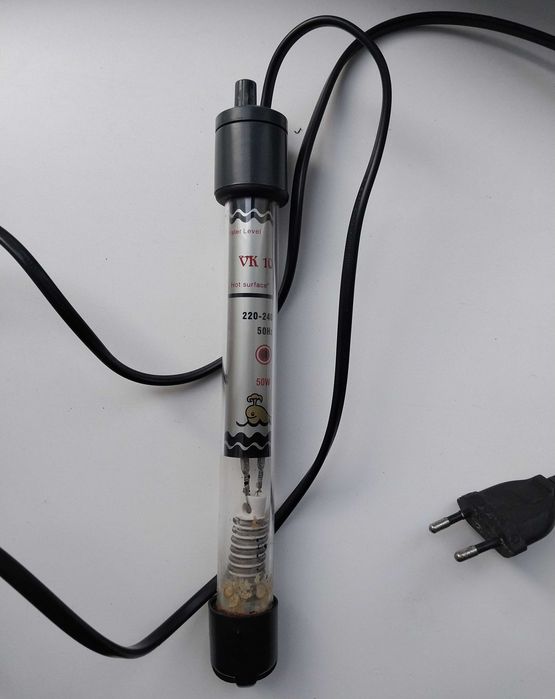 Аквариумный нагреватель воды автоматический  VK100 - 220В/50W рабочий