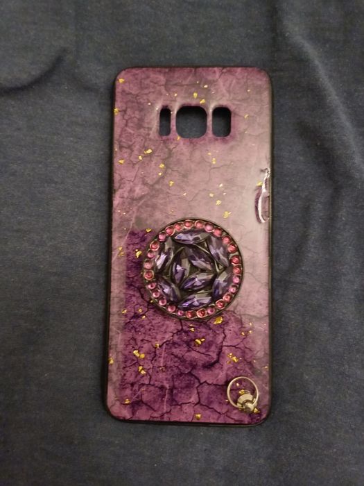 Capa telemóvel Samsung S8 com pega na capa