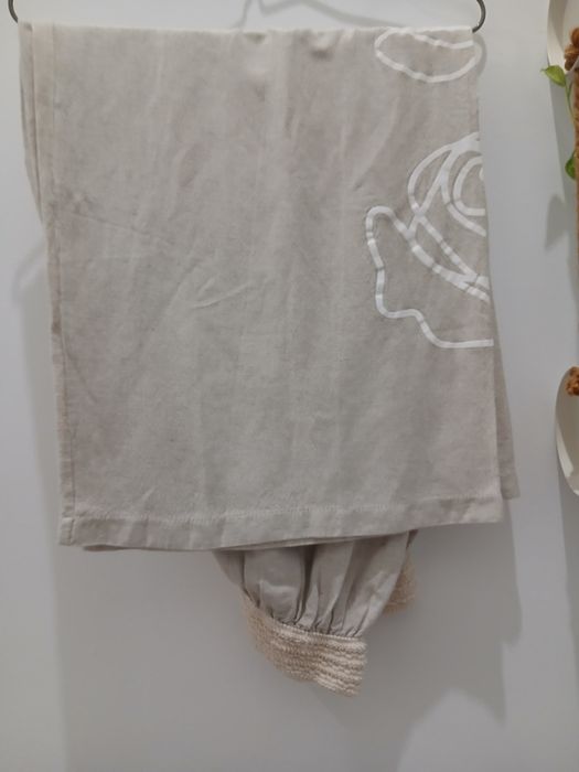 Calças e camisa/casaco beje em linho