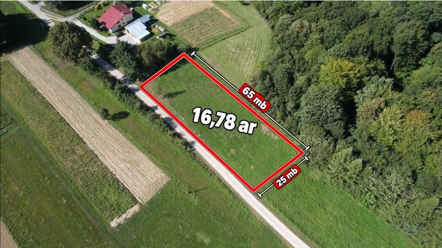Działka budowlana 16,78a,  Bezterminowe WZ, las, widok, cisza, spokój