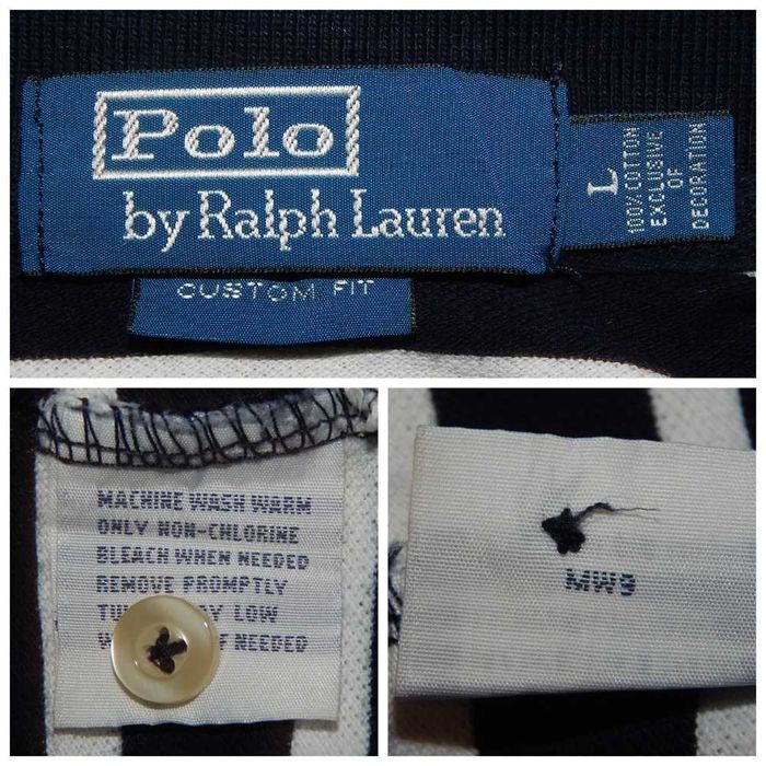 Винтажная рубашка поло из хлопка пике POLO RALPH LAUREN (Big Pony/3)