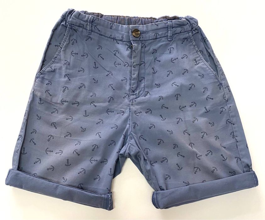 Calção de Rapaz com Padrão Âncoras