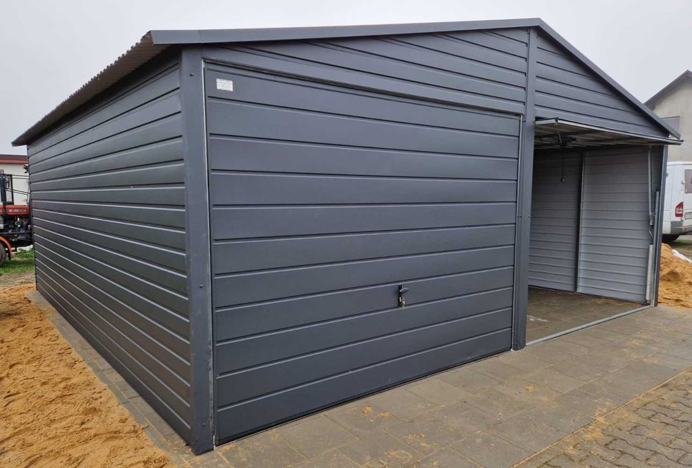 Garaż blaszany PREMIUM 6x5 Grafit, Producent Garaży, Różne wymiary