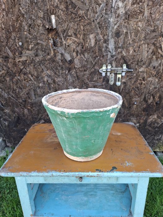 Donica ogrodowa kamionkowa prl