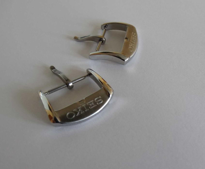 Klamra do paska 18mm 20mm do zegarka Seiko zapięcie sprzączka srebrna