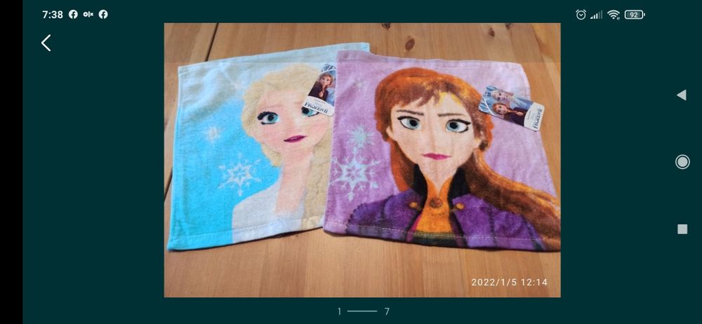 Zestaw ręczniczków Kraina lodu Elza i Anna