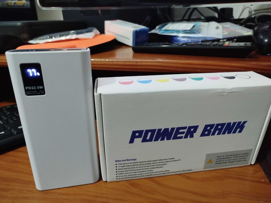 PowerBank 10.000 mAh suporta carregamento rápido Fast Charge 2 USB