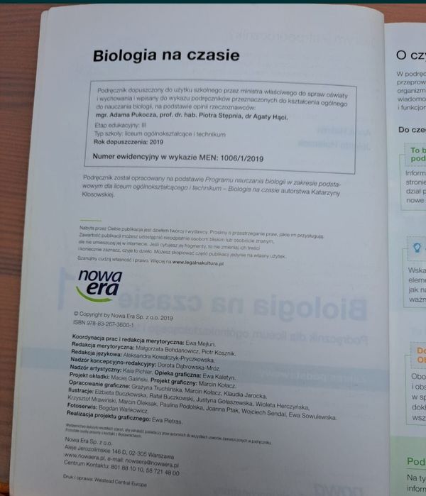 Biologia na czasie 1 Nowa Era Podstawowa