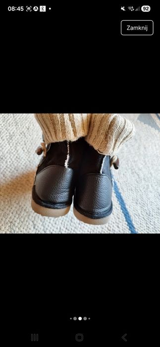 Modne dziewczęce ocieplane kozaczki zimowe viralowe