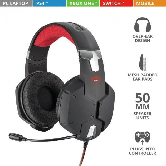 Trust GXT 322 Carus Gaming 3.5mm BLACK