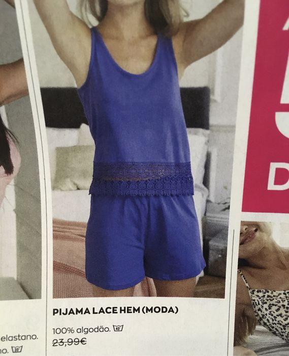 Pijama M largo em Azul muito bonito