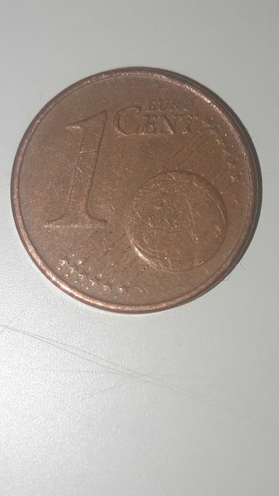 Moeda rara de 1 centimo.
