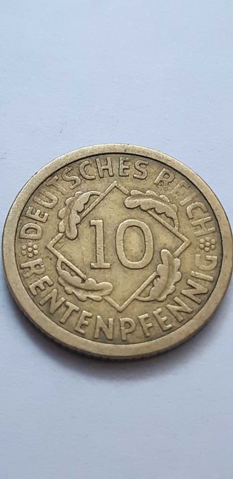 Niemcy Rep. Weimarska rentmarka- 10 fenigów, pfennig 1924 - mennica A