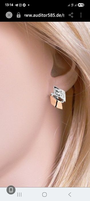 Винтажные серьги ,набор золото с серебром фианит Александрия