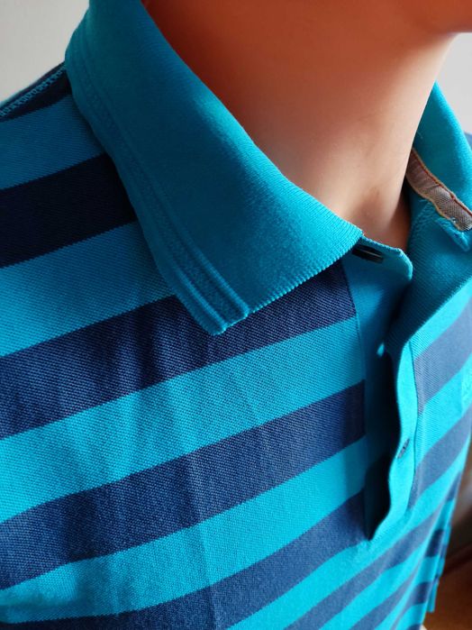Koszulka polo z długim rękawem Hugo Boss w paski