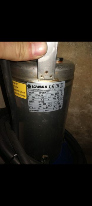 Lowara dl 125 A  pompa do brudnej wody