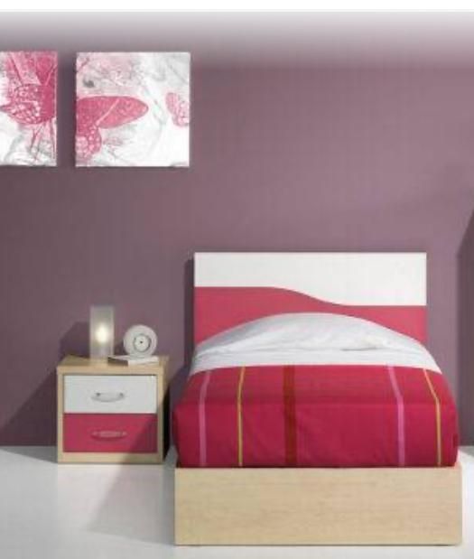 Cama com estrado elevatório e colchão incluído 195x95cm