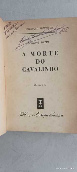 Livro Pa-1 - Hervé Bazin - A morte do cavalinho