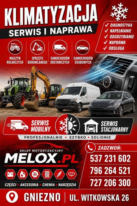 AUTO KLIMA klimatyzacja samochodowa maszyn budowlanych rolniczych kombajn ciągnik