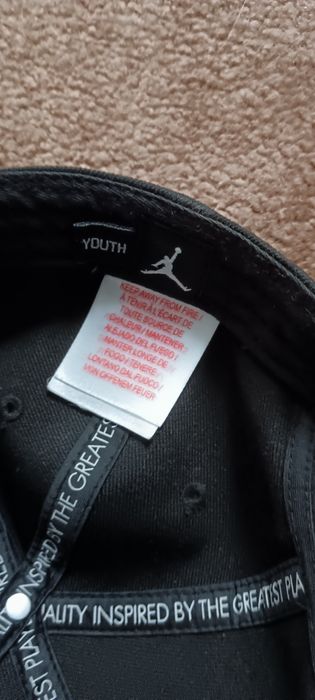 Czapka z daszkiem czarna młodzieżowa Jordan