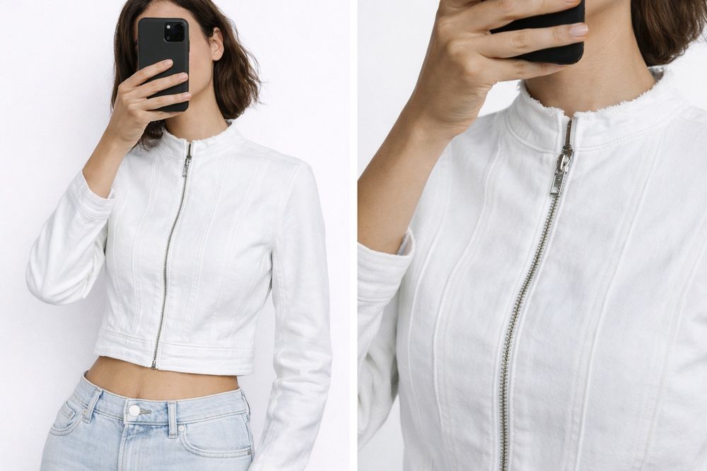 Casaco ganga curto Mango novo com etiqueta