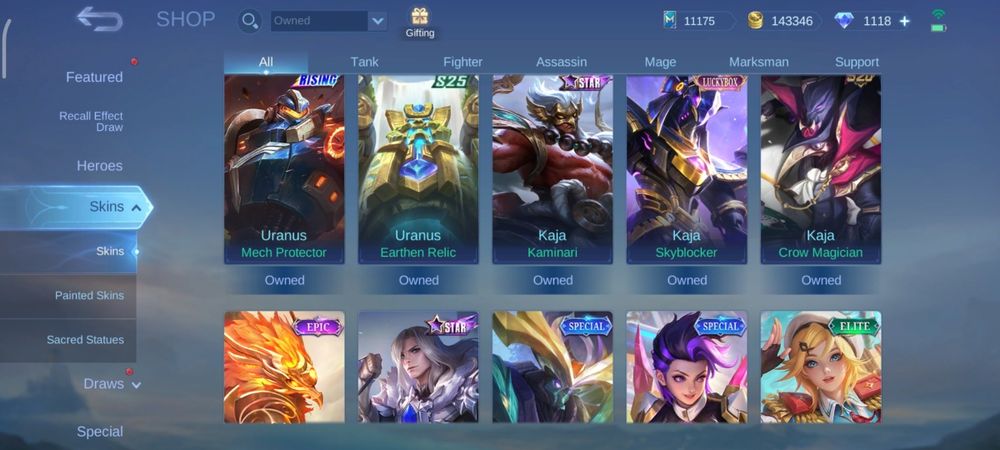 Аккаунт Mobile Legends. Всі герої, максимальні емблеми