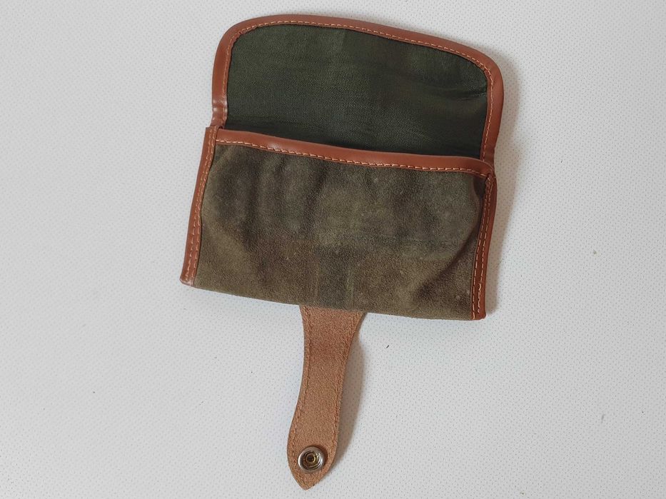 Bolsa Cartucheira para 10 munições de caça grossa, 100% pele - NOVA