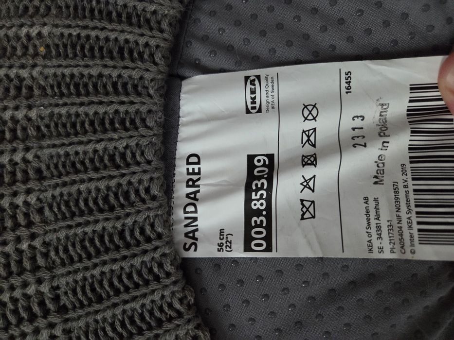 Puf pufa Sandared Ikea szary 2 szt.
