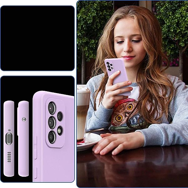 Etui Icon + Szkło Hartowane Płaskie do Samsung Galaxy A53/5G Violet