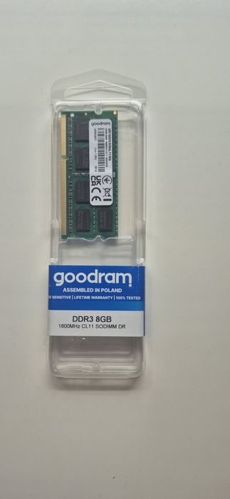 Оперативна памʼять Goodram SODIMM DDR3-1600 8192MB PC3-12800 (GR1600S3V64L11/8G)