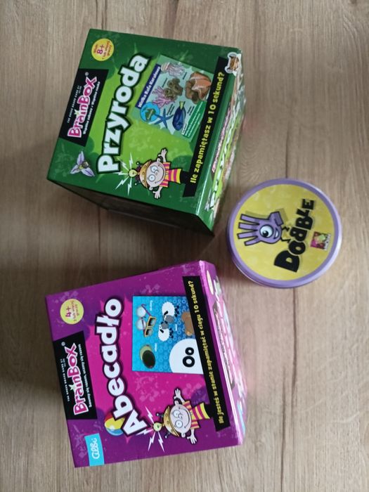 Paczka gier Brainbox Przyroda i Abecadło oraz Dobble