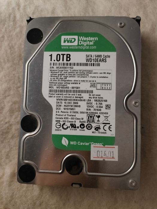 WD green 1TB SATA