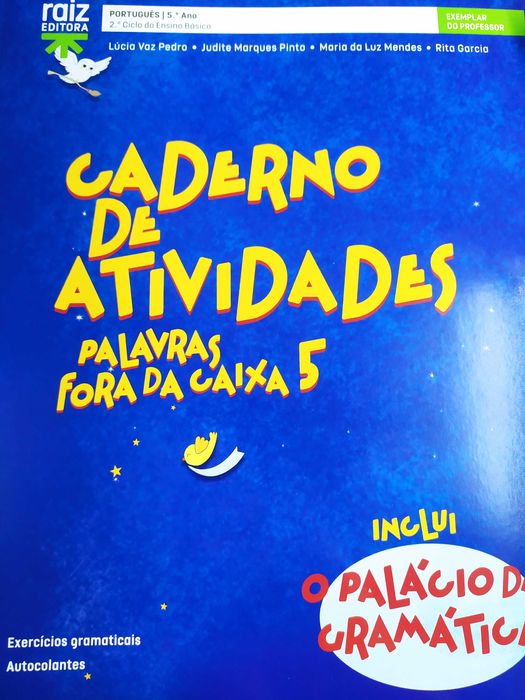 Palavras Fora da Caixa 5 - PORTUGUÊS- 5.º ano - VERSÃO DO PROFESSOR