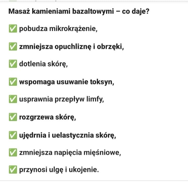 Kamień bazaltowy do masażu