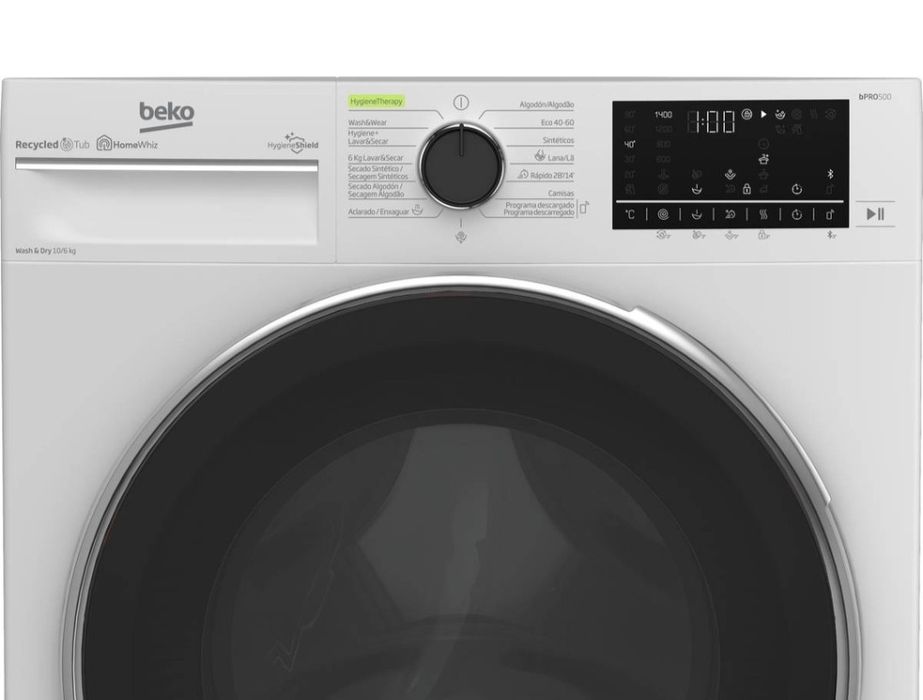 Máquina de Lavar e Secar Roupa BEKO B5DFT510447W (6/10 kg - 1400 rpm -