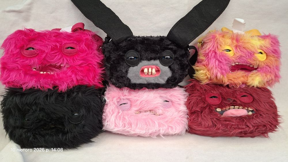 Fuggler мякі фуглер фаглер оригінал 22 см чорний рожевий жовтий сфінкс