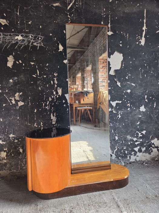 Toaletka art deco Halabala  retro vintage 50 lata cylinder