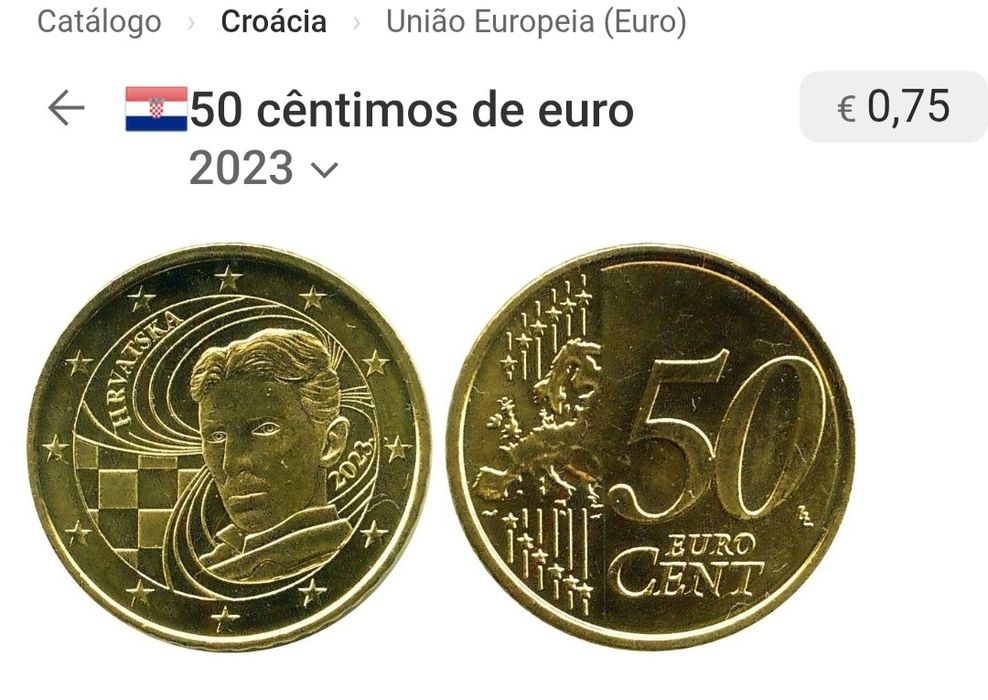 Moeda 0,50€, Croácia 2023