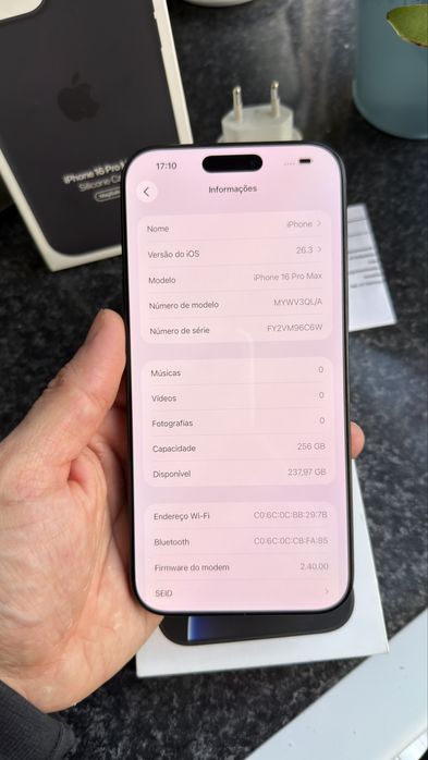 Vendo iPhone 16 Pro Max 256GB [NOVO C/GARANTIA]